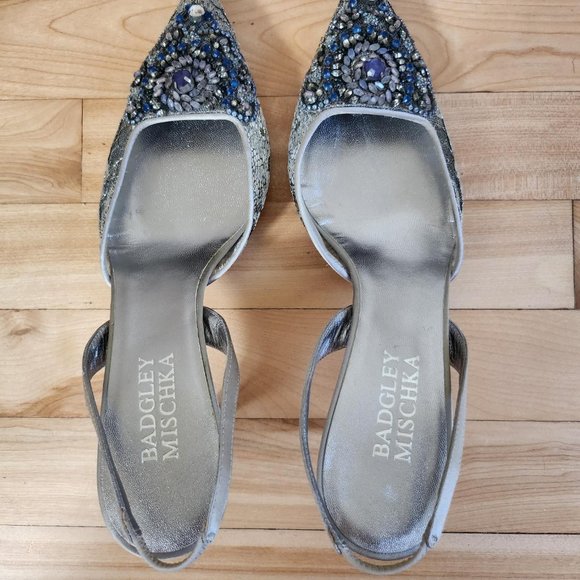 Bagdley Mischka - Embellished Lace Pumps - Picture 3 of 6